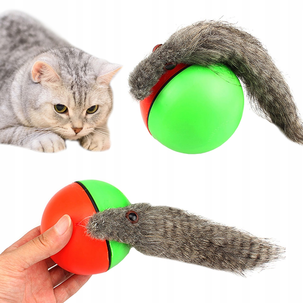 Juguete para Gatos Pelota con Ratón de Peluche